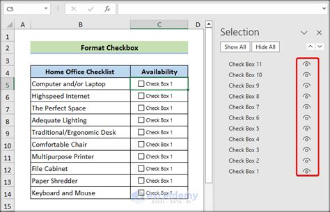 Image result for Format Control Excel Checkbox