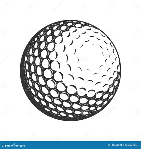 Golf Ball vector flat icon stock vector. Illustration of ring - 139369704
