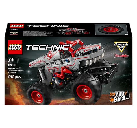 Buy LEGO Technic Monster Jam Thunderroarus Pull-Back Truck Toy 42200 ...