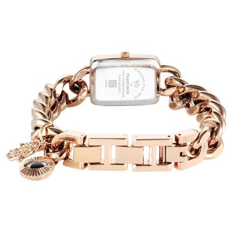 Buy Online Fastrack Vyb Prodigy Quartz Analog White Dial Rose Gold ...