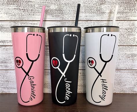 Personalized Nurse Tumbler With Stethoscope - RN Doctor Gift - Etsy ...