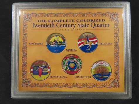 Complete Colorized USA 20th Century State Quarters