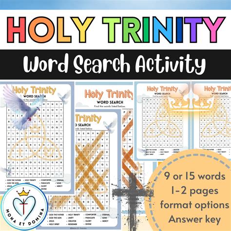 Catholic Word Searches Printable Catholic Word Search | TPT