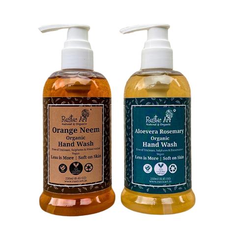 Rustic Art Organic Hand Wash | Natural, Vegan | Non-Drying, Hydrating ...