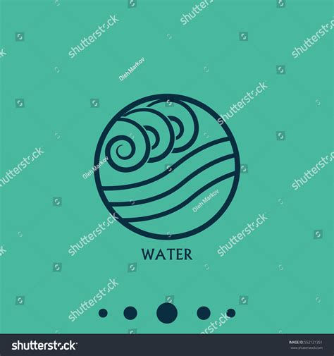 Ancient Symbol Water Element Subscribe: vector de stock (libre de ...