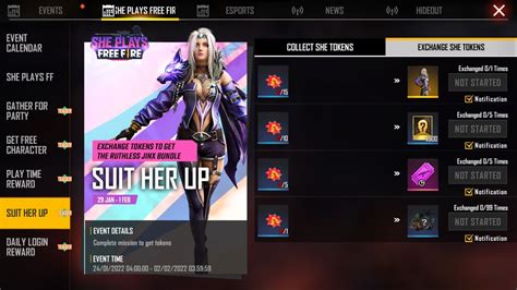 How to get free Ruthless Jinx Bundle in Free Fire in OB32 version