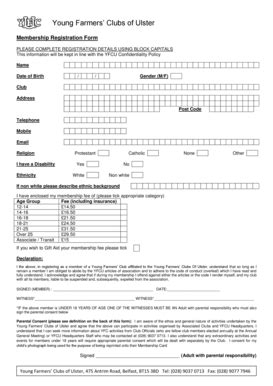 Fillable Online yfcu Young Farmers Clubs of Ulster - yfcu Fax Email ...