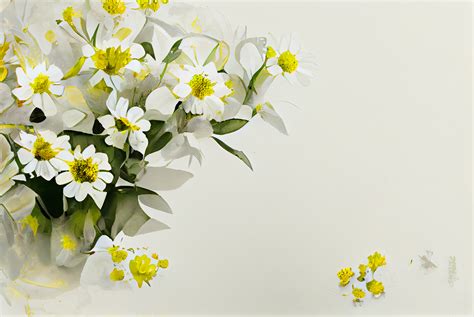 Free Download Yellow and White Flower Card Background