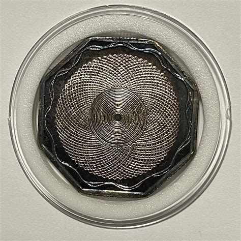 1851 Octagon Shaped Coin Copi Rainbow Toning 1 Troy Oz .999 Fine Silver ...