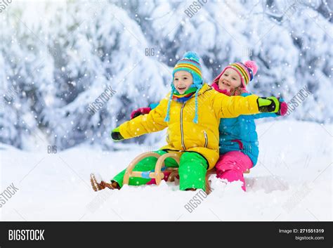 Kids Playing In Snow