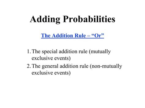 Image result for Multiplying vs Adding Probability