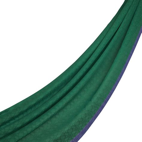 All Seasons Emerald Monogram Scarf | Ipekevi