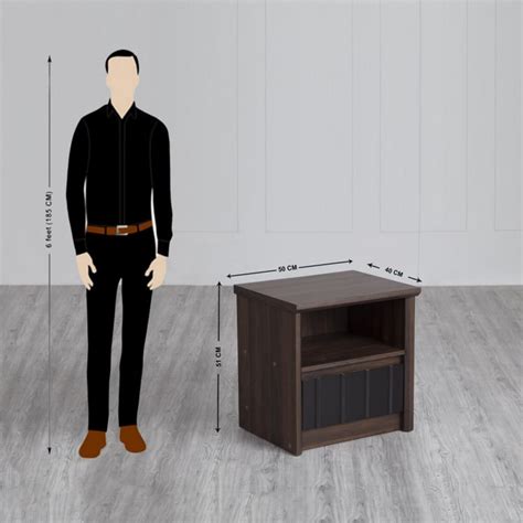 Buy Lewis Bed Side Table with Drawer - Brown from Home Centre at just ...