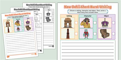 New Delhi Short Burst Writing Template