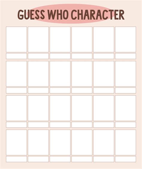 Guess Who Game Sheets - 10 Free PDF Printables | Printablee