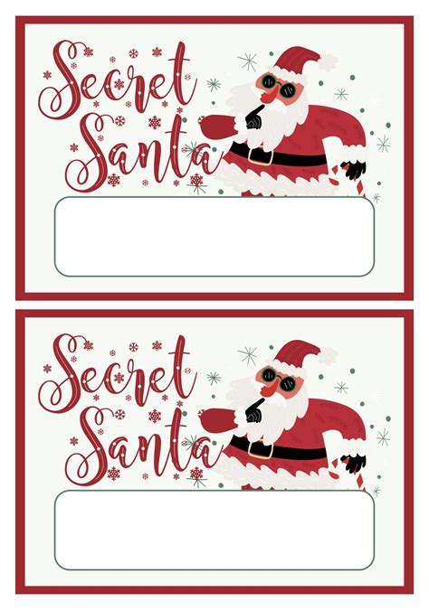 Secret Santa Free Printable | Plan Your Year Easily!