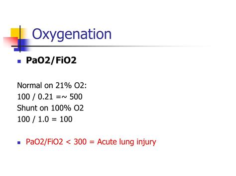 Image result for Normal FiO2
