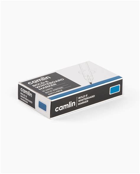 Camlin Bold-E Whiteboard Marker 10 Units Blue | Bold & Smooth Writing ...