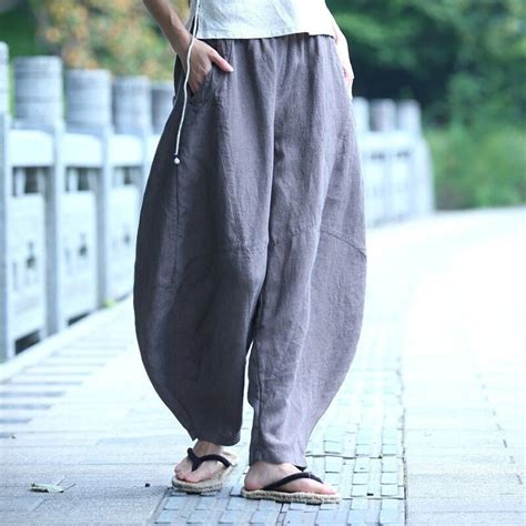 Women Linen Pants Linen Wide Leg Pants Linen Casual Pants Pure Linen ...