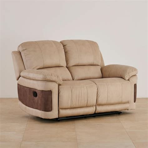 Buy Dawson Fabric 2-Seater Recliner - Beige from Home Centre at just ...
