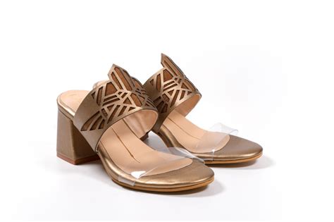 Antique Block Heels with Laser-Cut Strap – NIDHI BHANDARI