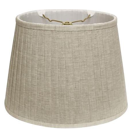 Cloth & Wire 13-in x 18-in Oatmeal Linen Drum Lamp Shade in the Lamp ...