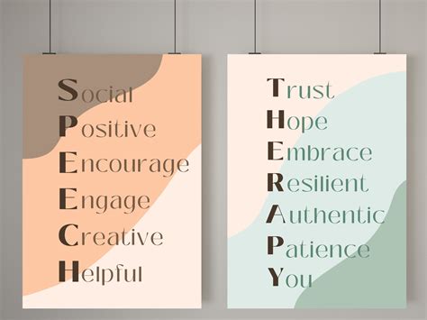 Buy Speech Therapy Mnemonic Posters | Therapist Office Decor (digital ...