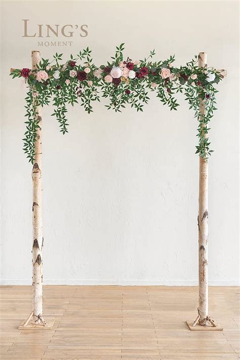 Buy Ling's Moment 6.5ft Backdrop Floral Garland with Hanging Vines for ...