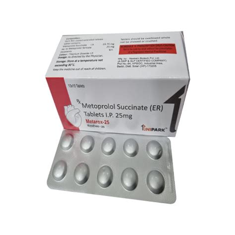 Metarox-25 Tablets Unipark Biotech Pvt. Ltd.