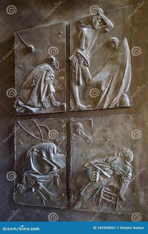 Detail of a Portal. Front Entrance Door of St. Peter S Basilica ...