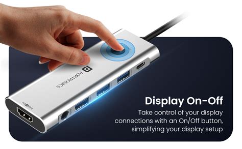 Portronics Mport One USB C Hub Dock (9-in-1) with 4K 60Hz HDMI, 3-Port ...