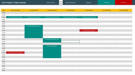 Image result for Project Calendar Template Excel