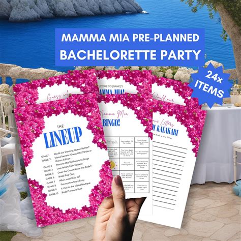 Mamma Mia Bachelorette Pre Planned Party Hens Do Party Games ...