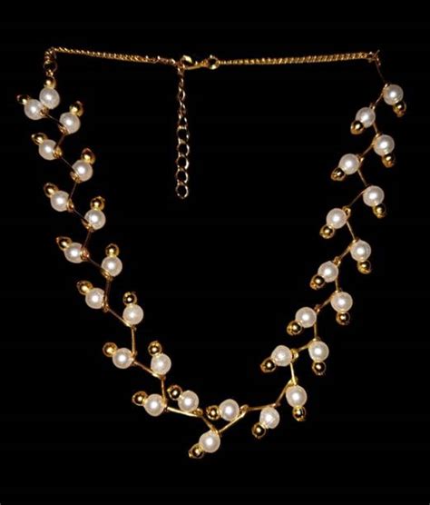 Gold Pearl Necklace - Buy Gold Pearl Necklace online at Best Prices in ...