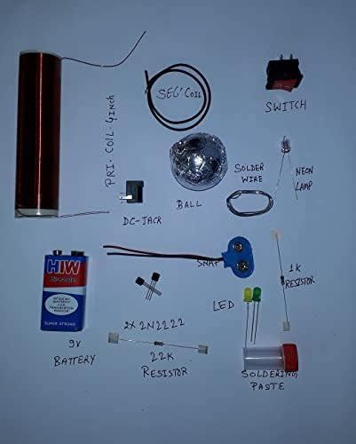 Buy Global Traders Tesla Coil Complete Material DIY Kit All Parts With ...