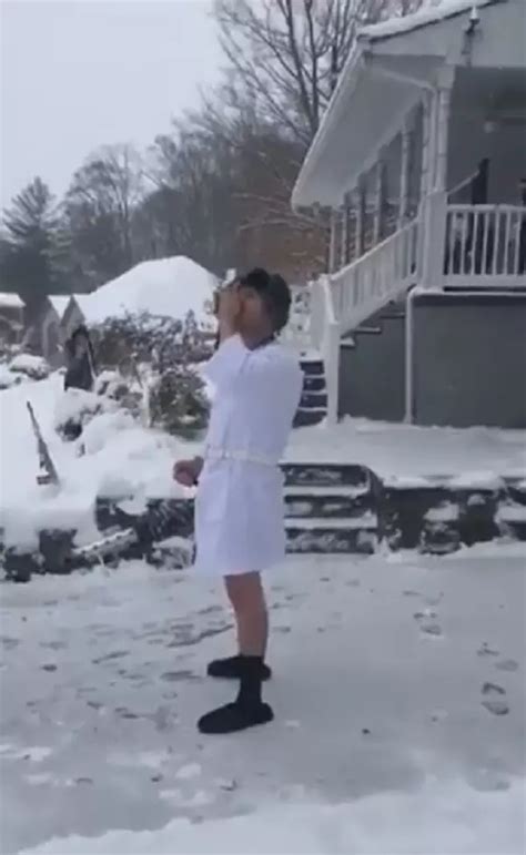 Man Uses Flamethrower To Melt Snow