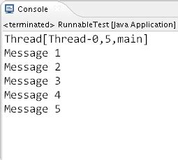 Runnable Thread Loop Java 的图像结果