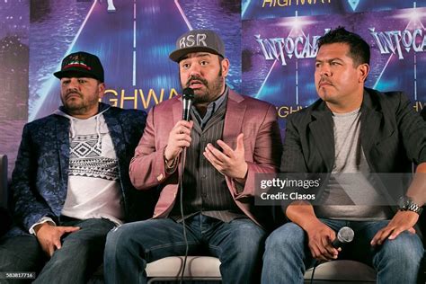 Ricky Muñoz of Mexican band Intocable speaks during a press... News Photo - Getty Images