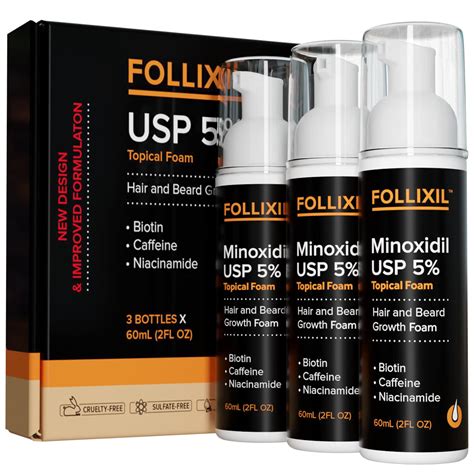 5% Minoxidil for Men and Women Foam - NO PG 3 Months India | Ubuy
