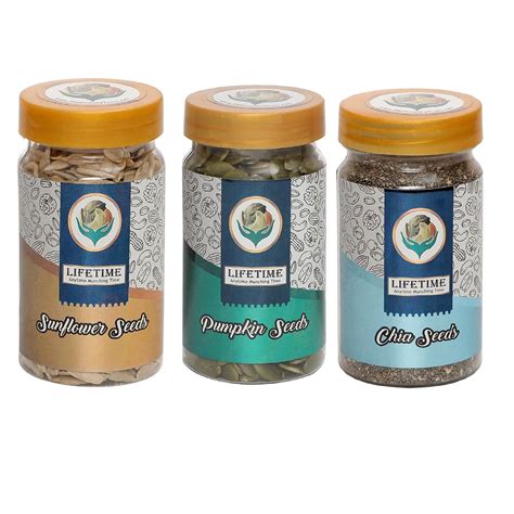 Lifetime Dry Fruits Seeds Combo For Eating - Chia seed, Pumpkin Seed ...