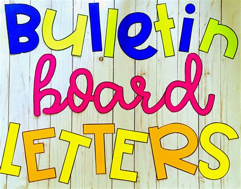 Fancying Up Your Bulletin Board Letters • Sweet Sensations - Worksheets ...