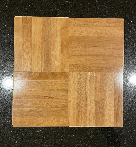 10 Square Feet 6-finger Parquet Solid Hevea Wood Floor Tiles: 12x12x1/4 ...