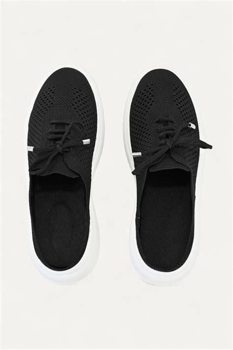 Relay Sneaker Mule (Black) – Recycled, Washable | Rioz