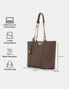 Buy Women Kylie Monogram Tote Bag with Twist Lock Brown|U.S. Polo Assn ...