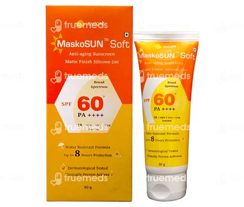 Maskosun Soft Spf 60 Gel 50 Gm - Uses, Side Effects, Dosage, Price ...