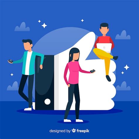 Jongeren met een duim als symbool | Gratis Vector