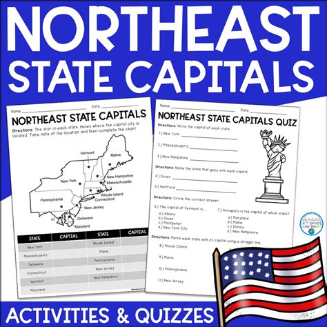 Us Northeast Region States And Capitals Northeast Region US State