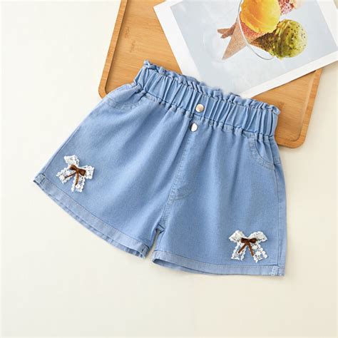 breaise Jean Shorts Girls Girlfriend Fit Denim Shorty Shorts Summer ...