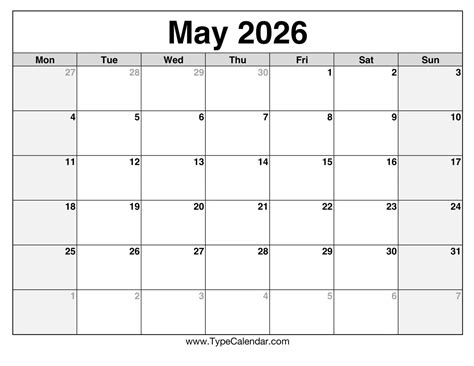May 2026 Calendars - Free Printable Templates