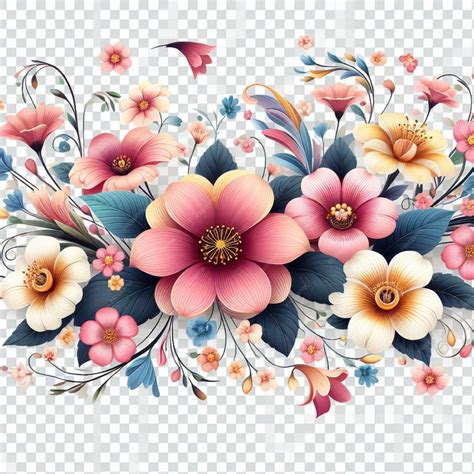 Premium Vector | Transparent background of flower for wedding card and ...